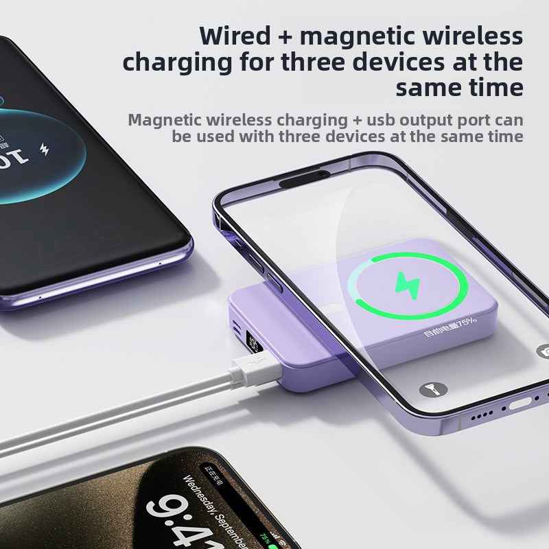 Magnetic Wireless Power Bank with Stand