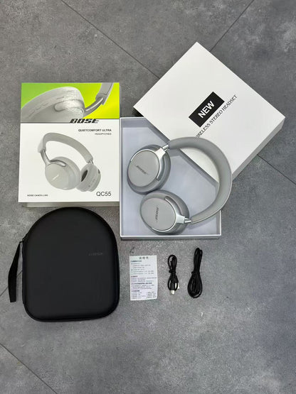 QC55 Foldable Bluetooth Headphones Foldable Design Stereo Sound