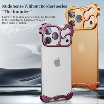 Metal Frameless Phone Case with HD Lens Protection