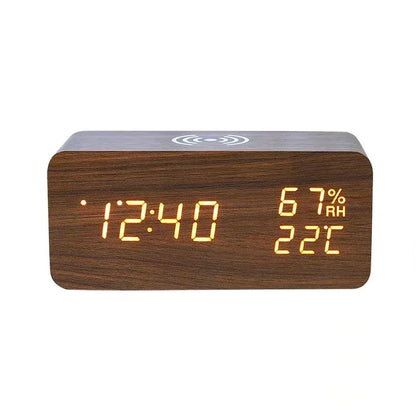 Wireless Charging Clock with LED Display and Modern Design - ZeeTec Store