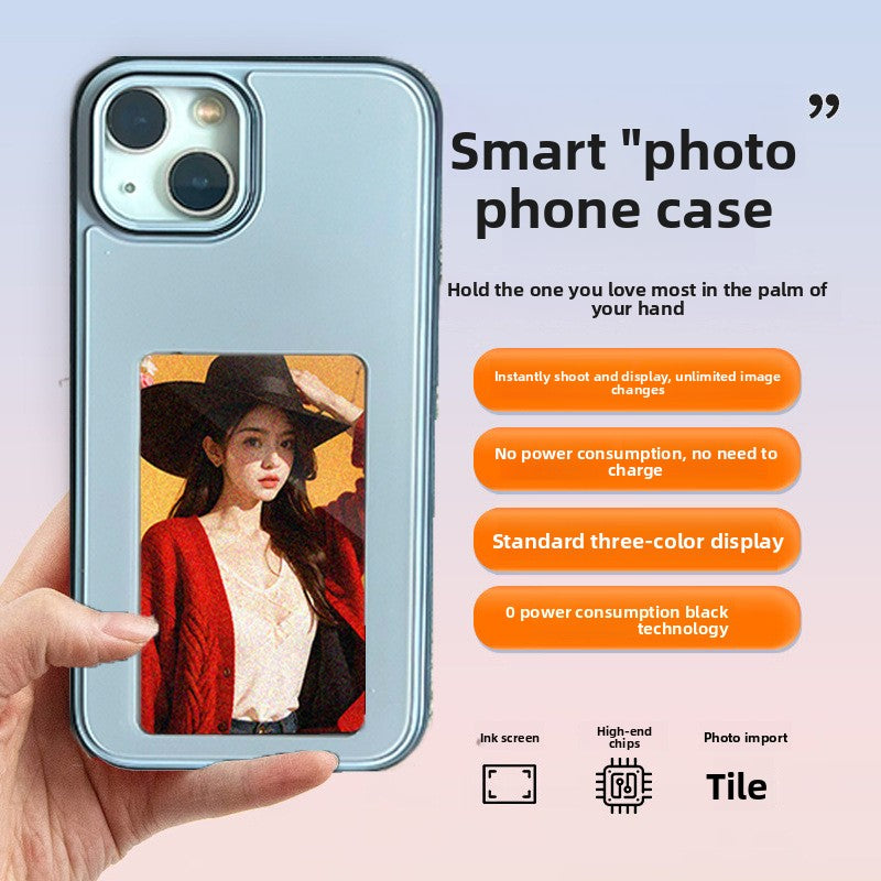 E-ink Screen Phone Case with Selfie Projector