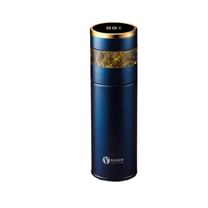 Smart Temperature Display Vacuum Cup 500ML with Tea Strainer - Premium 316 Stainless Steel Insulation - ZeeTec Store