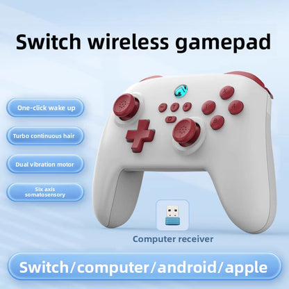 With wake-up vibration sensor gaming controller, Advanced Controls, Precision 3D Joystick, Triple Connection Modes, Adjustable Vibration, Compatible with Switch, Android, Apple (iOS 13/14/15, Mac OS MFI mode), and PC