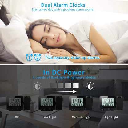 Projection Alarm Clock - Wake Up to Time in Focused Clarity - ZeeTec Store