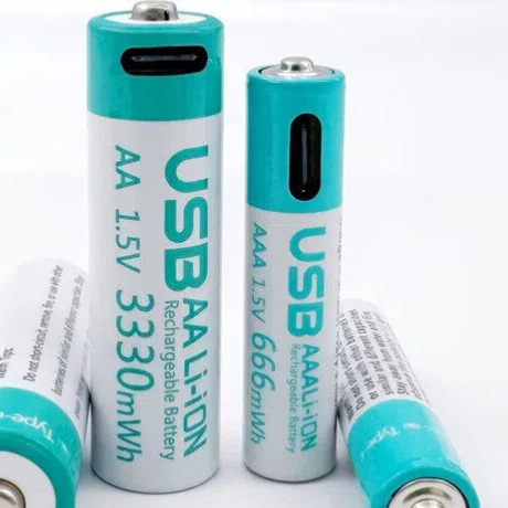 Fast Rechargeable Lithium Batteries AA/AAA sizes for electric toys, remote controls, flashlights, and small appliances.