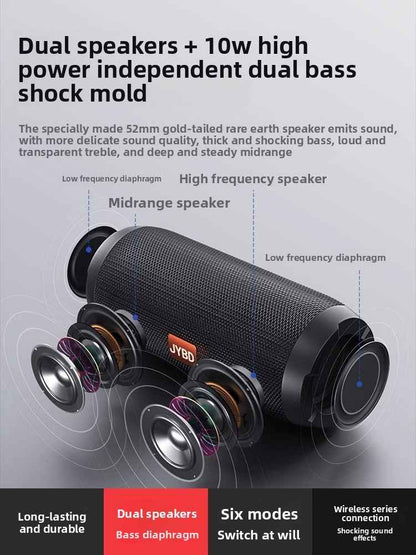 Portable Bluetooth Speaker 10W with Enhanced Bass