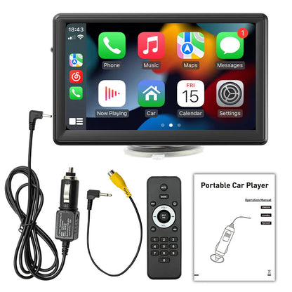 7 Inch Car Display with CarPlay and Backup Camera for Portable Use - ZeeTec Store