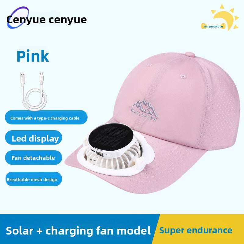 Solar Powered Digital Display Cooling Cap - ZeeTec Store