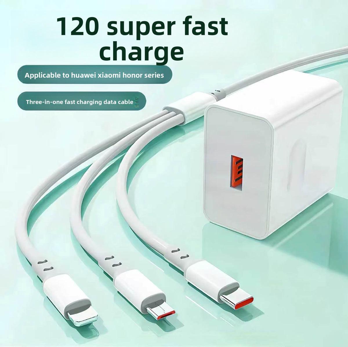Compatible Fast Charger with 3-in-1 Cable - ZeeTec Store