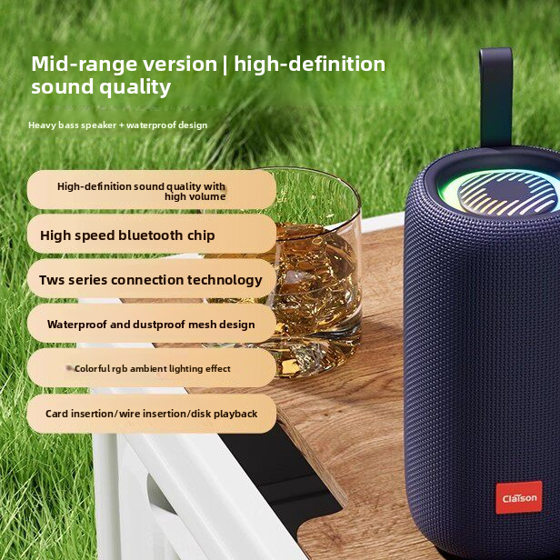 Bluetooth Speaker 100W AI TWS RGB Light Dolby Surround Waterproof