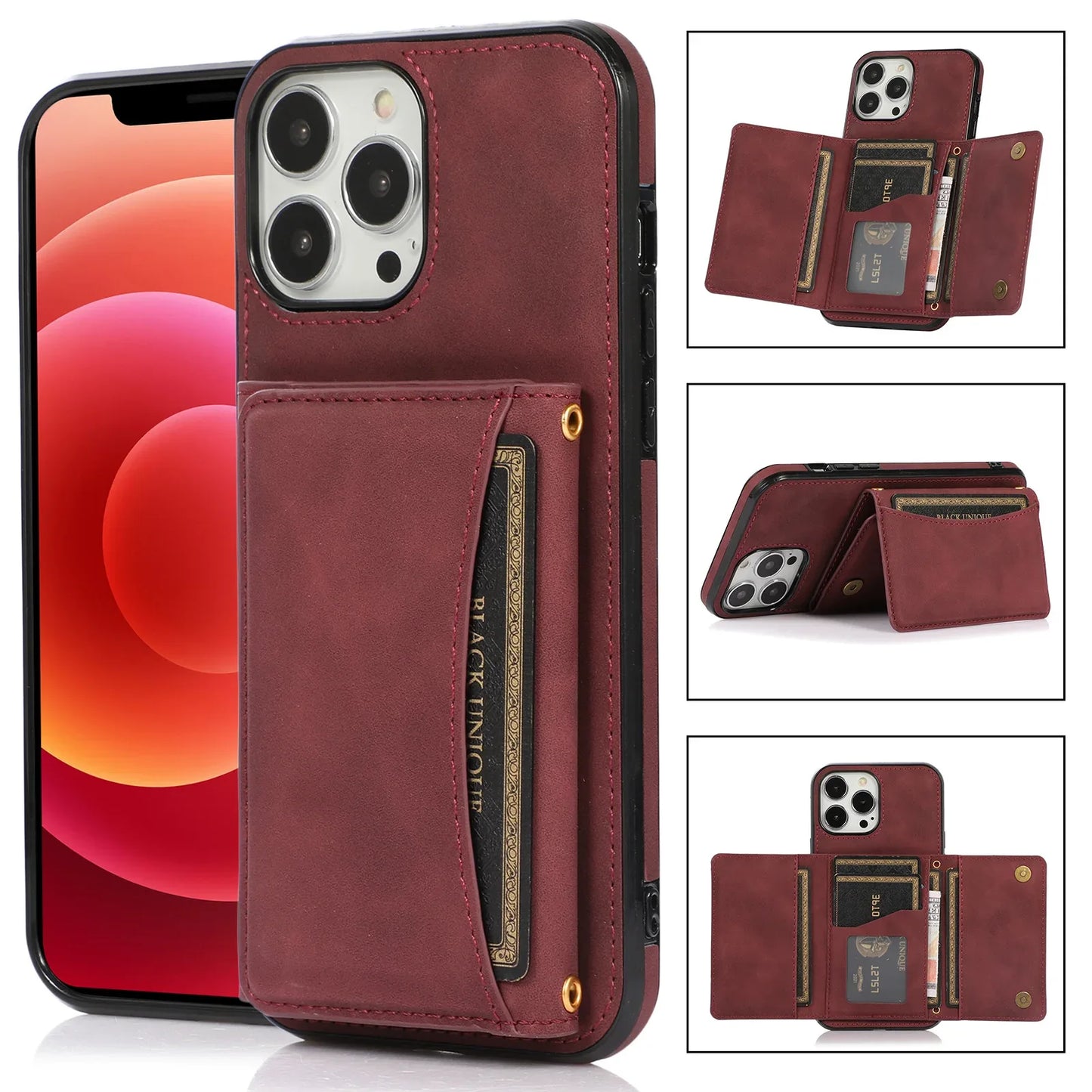 Wallet Style Leather Phone Case - ZeeTec Store