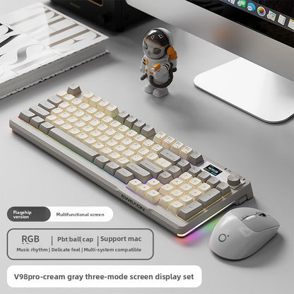 Wireless Keyboard Mouse Backlight Mechanical Feel
