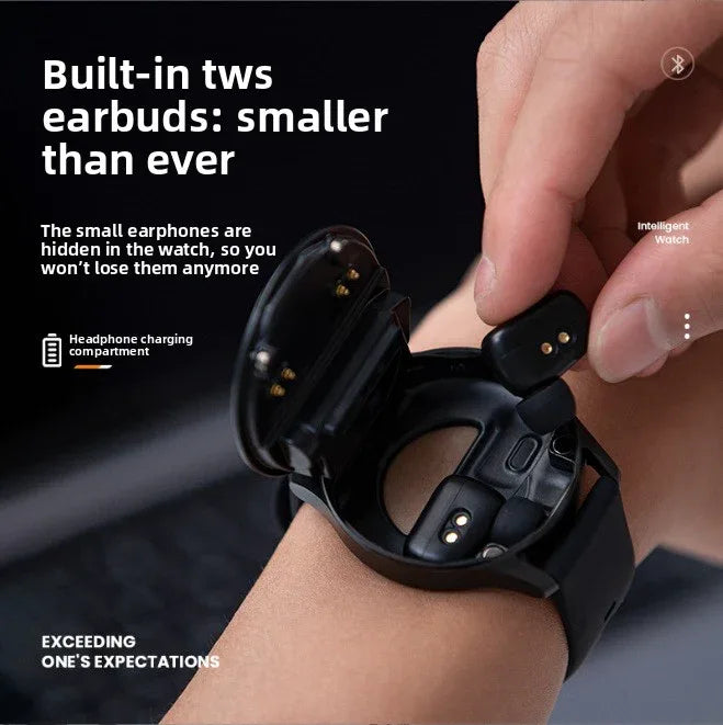 High Quality Smart Sports Watch with 1.39” HD Touch IPS Display, Built-in TWS Headset, Bluetooth Call & SMS, Health Monitoring, Sleep Tracking, Social Apps, Games, Wireless Charging, Up to 7 Days Battery Life - ZeeTec Store