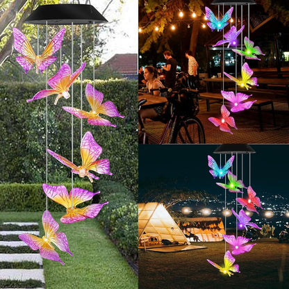 Solar garden lamp LED Lighting Wind Chine Design for Festive Season