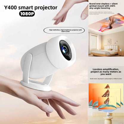 1080P Wireless Projector with 4K Support Screen Mirror