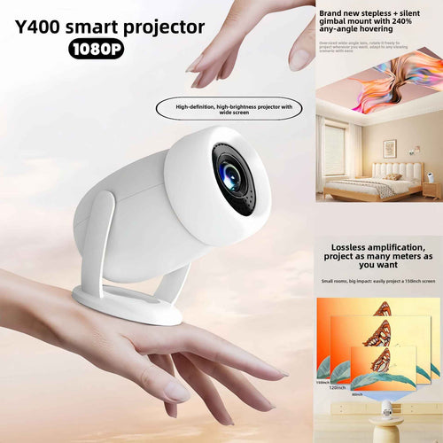 1080P Wireless Projector with 4K Support Screen Mirror