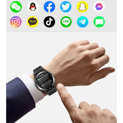High Quality Smart Sports Watch with 1.39” HD Touch IPS Display, Built-in TWS Headset, Bluetooth Call & SMS, Health Monitoring, Sleep Tracking, Social Apps, Games, Wireless Charging, Up to 7 Days Battery Life - ZeeTec Store
