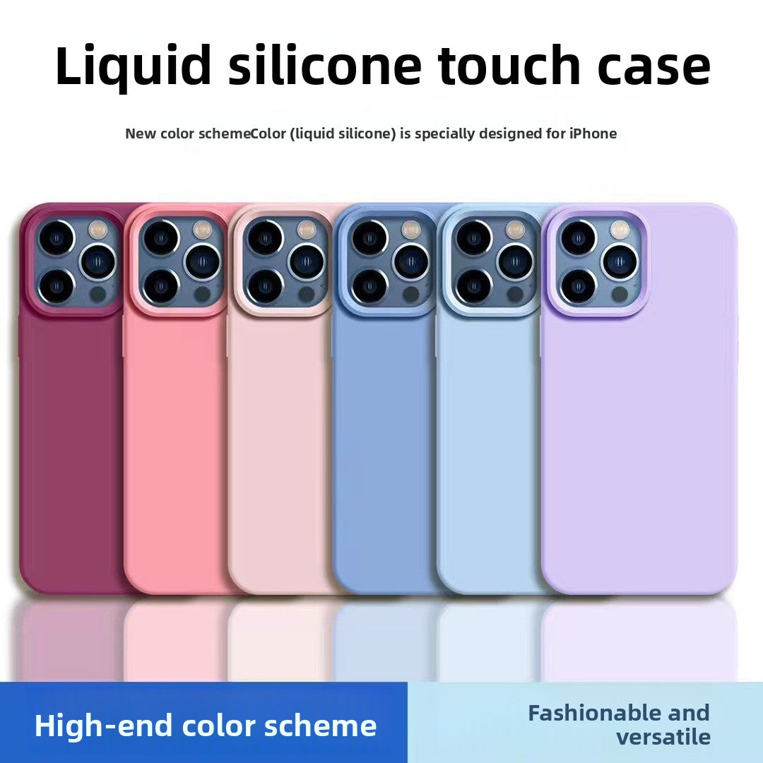 New Liquid Silicone Solid-Color Phone Case Shockproof