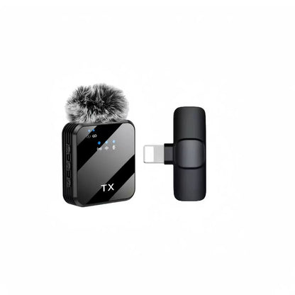 wireless lavalier microphone for mobile live streaming, compact wireless microphone for recording and audio capture