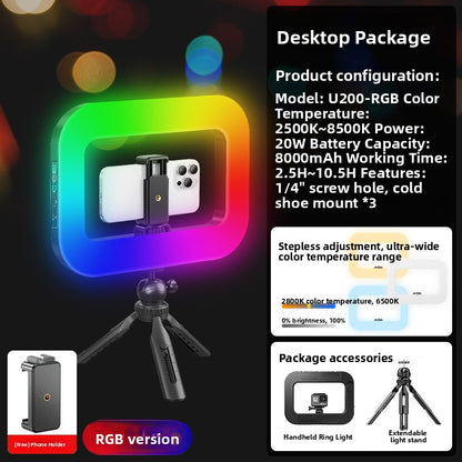 Portable Ring Fill Light with Adjustable Colors