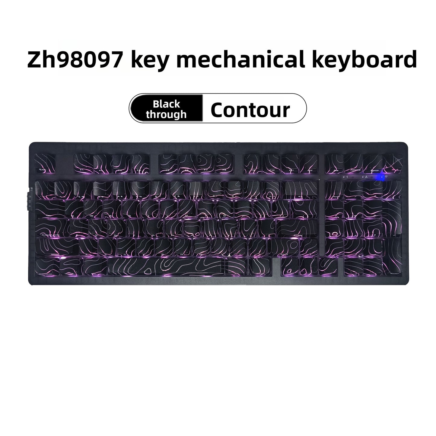 ZH980 Mechanical Keyboard Tri mode Spider web Design Backlight RGB