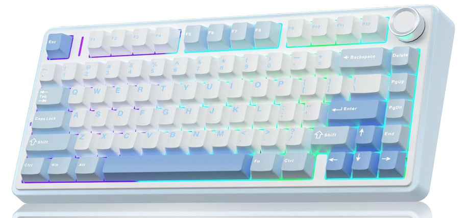 Aula F75 Custom Mechanical Keyboard Gasket Structure Hot-Swappable RGB Backlight