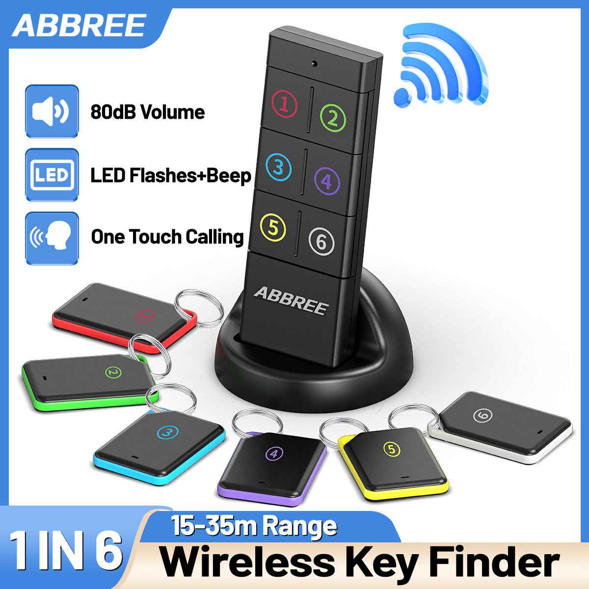Home Anti-Lost Device - Remote Control & 6 Keys