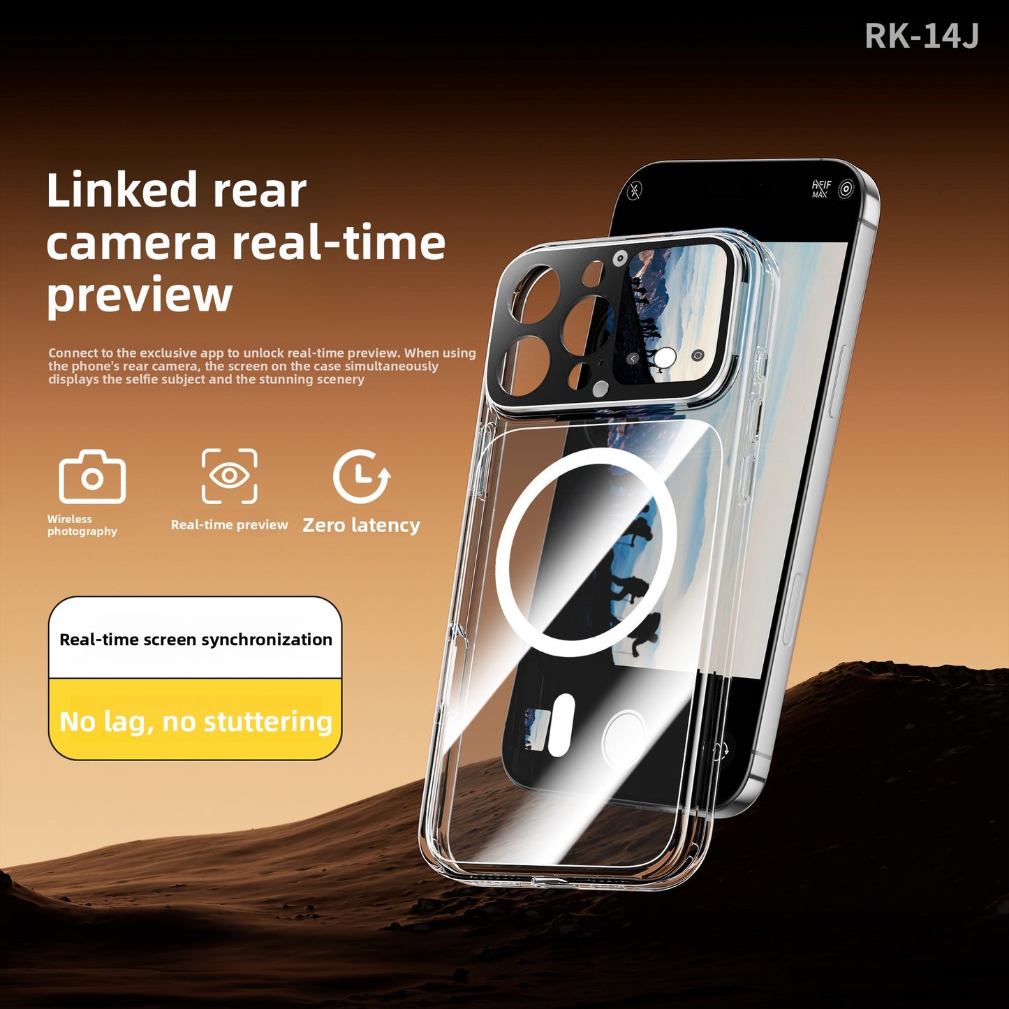 Transparent Magnetic iPhone Case with screen customizable