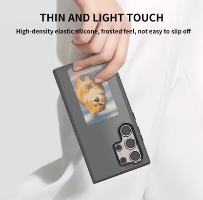 Samsung case, DIY Four-Color E-Ink Screen, Passive NFC Technology, Customisable Display, Durable Protection, for Samsung Galaxy S25Ultra S24 S23 Frosted High-End