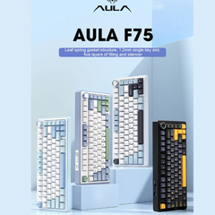 Aula F75 Keyboard, 80-Key Mechanical Gaming Keyboard, RGB Backlit, Triple Mode Connection (Type-C/2.4G/BT), 4000mAh Battery, Hot-Swappable Switches, Reaper Switch
