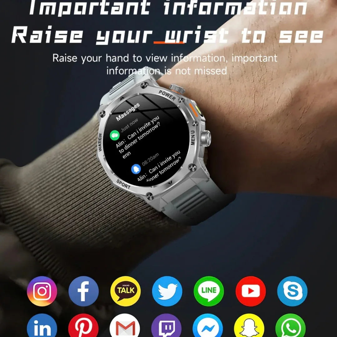 Bluetooth Smart Watch with Fitness Tracking, 1.8” HD Display, Dual Straps, Heart Rate Monitoring, Waterproof, Bluetooth Calling, Up to 7 Days Battery - ZeeTec Store