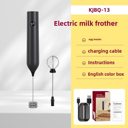 Rechargeable Handheld Electric Mixer with Interchangeable heads for mixing, frothing, and blending tasks