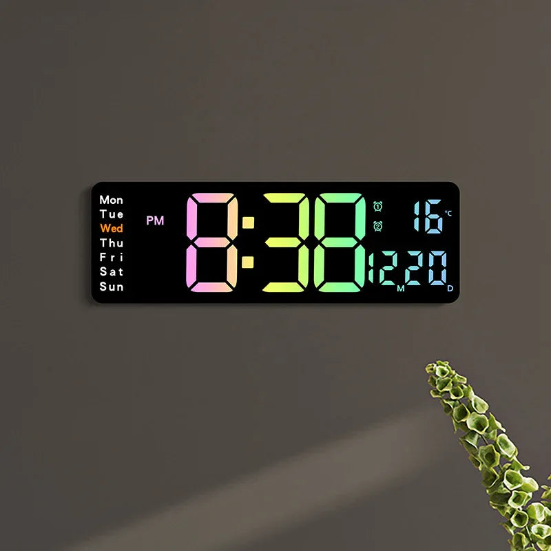Multifunctional LED Wall Clock for Smart Home Decor - ZeeTec Store