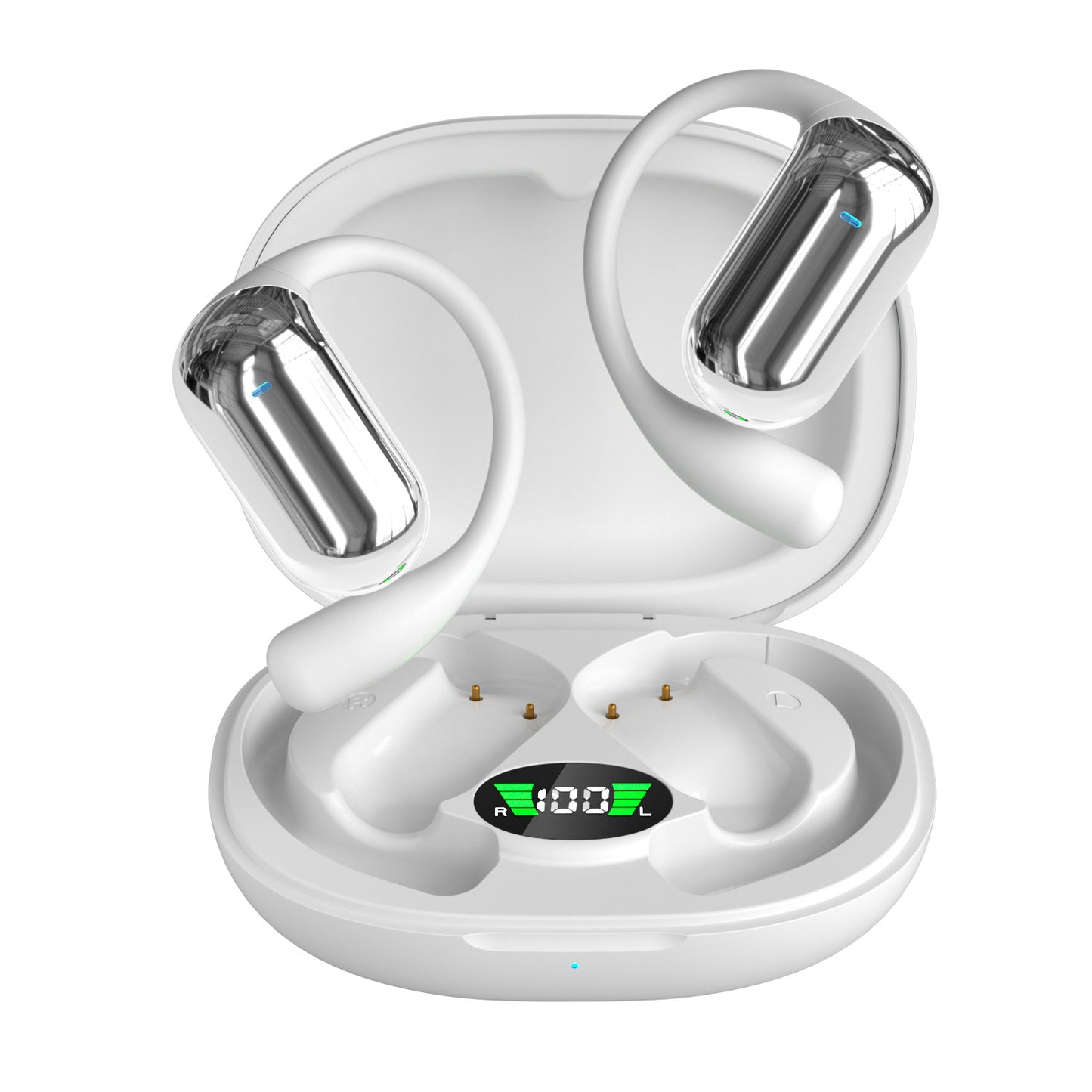 Open-Ear Wireless Bluetooth Headphones with AI Translation Sports optimized