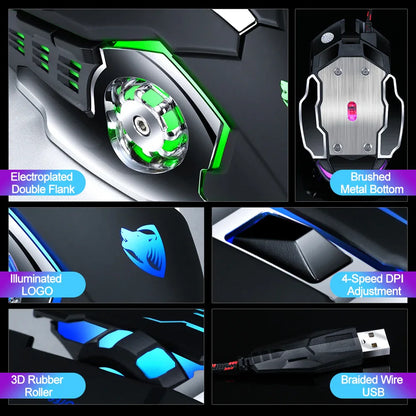 T-Wolf V6 Gaming Mouse - High Precision Wired Gaming Performance - ZeeTec Store