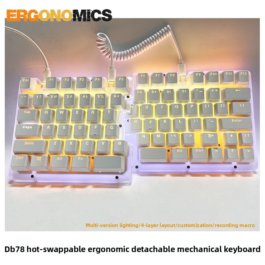 Ergonomic Programmable Mechanical Keyboard Split Design swappable