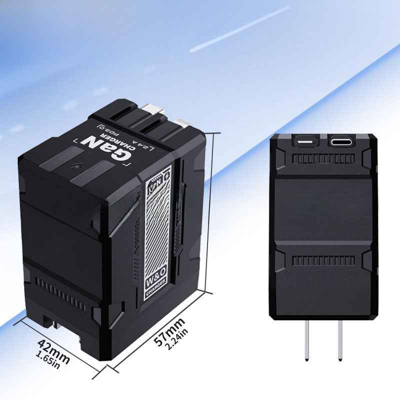 GaN Fast Charger with Retractable Cable for Apple & Android