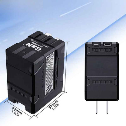 GaN Fast Charger with Retractable Cable for Apple & Android