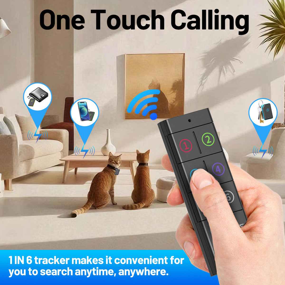 Home Anti-Lost Device - Remote Control & 6 Keys