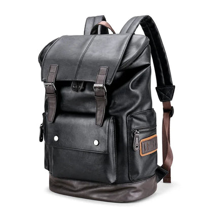 Retro PU Leather Laptop Backpack - ZeeTec Store