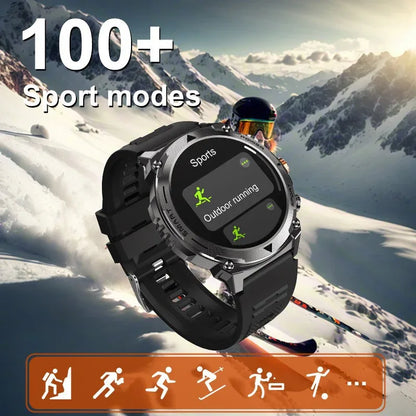 Rugged Bluetooth Smart Watch with AMOLED Display, Health Monitoring, and 30m Waterproof Grade - ZeeTec Store