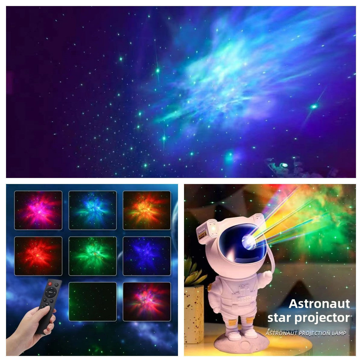 Astronaut Bluetooth Speaker with Star Projection