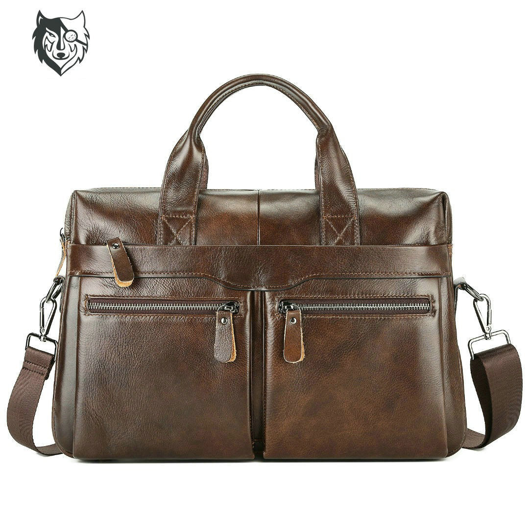 Men's Leather Laptop Briefcase