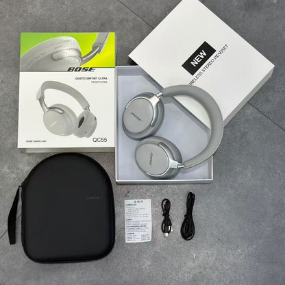 QC55 Foldable Bluetooth Headphones Foldable Design Stereo Sound