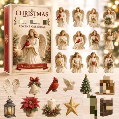2026 Christmas Countdown Advent Calendar Acrylic Pendant Blind Box Festive Gift
