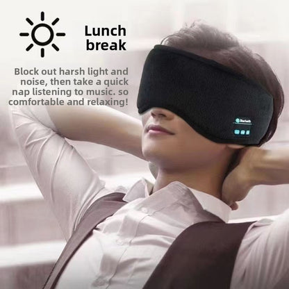 Wireless Music Headphones Eye Mask with Molded memory foam design blocks light for restful sleep. Perfect for travel, dormitories, napping, or daily bedtime routines.