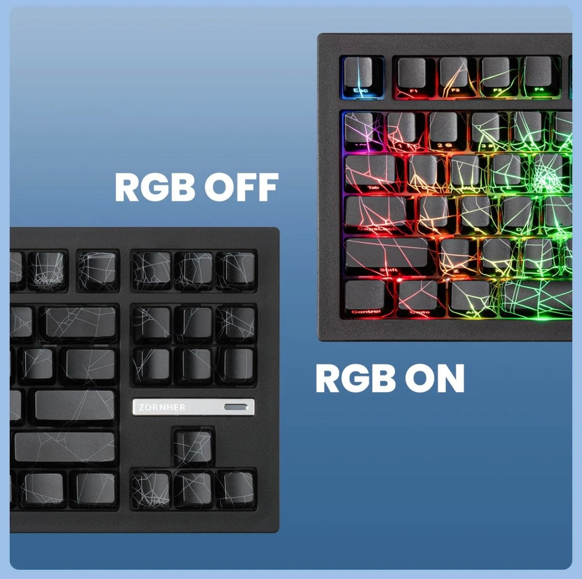 Zornher ZH870 Wireless Gaming Keyboard Three-Mode Full-Key Hot-Swappable - ZeeTec Store