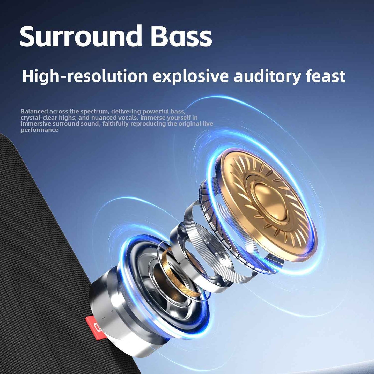 Bluetooth Speaker 100W AI TWS RGB Light Dolby Surround Waterproof