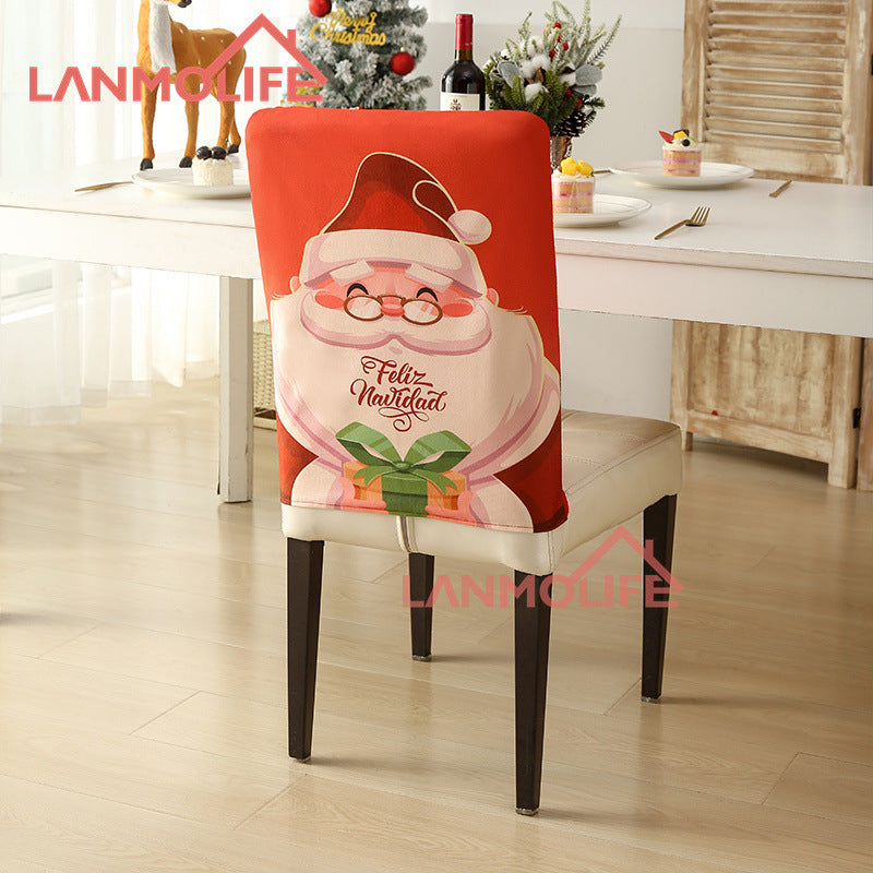 Christmas chair back cover Festive Decorative Design