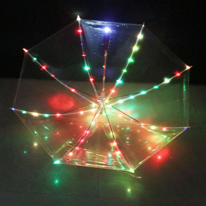 Creative Transparent Colourful Illuminating Umbrella